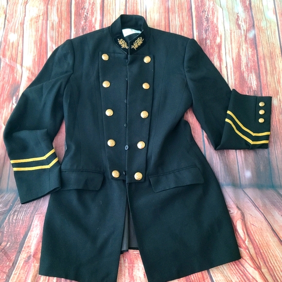 Saks Fifth Avenue Jackets & Blazers - Vintage 80's Saks Fifth Ave black military blazer